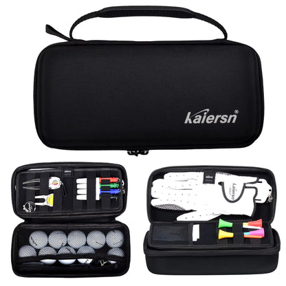 Golf Ball Storage Box Glove Holder Golf Accessory Protect Case Golf Tees Divot Tool Valuables Pouch Case with Hook