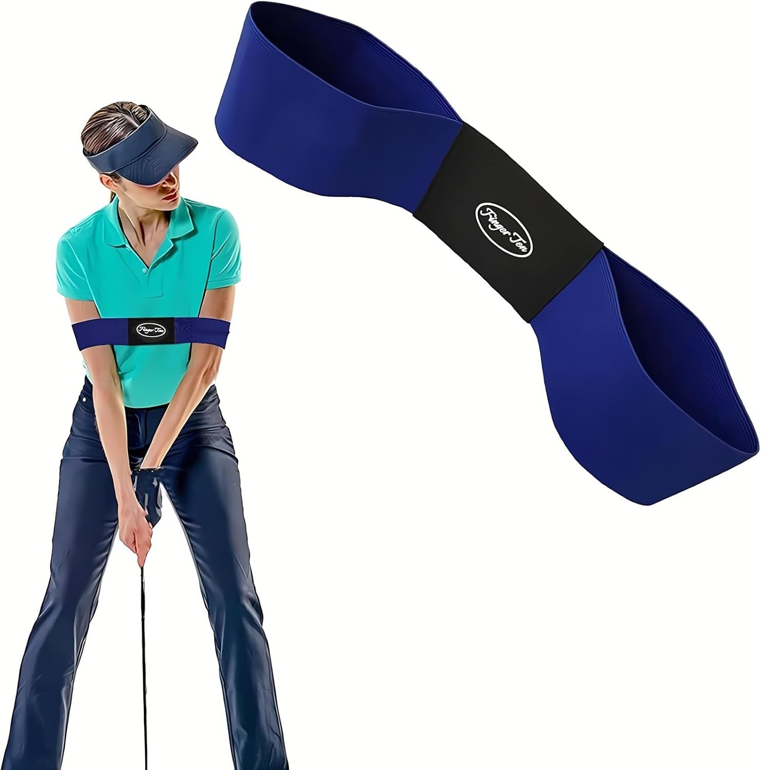 Golf Swing Training Aids, Golf Swing Trainer, Arm Band Trainer Value Pack, Golf Training Aids Professional Motion Posture Correction for Men Women Kids (Golf Swing Band-Blue)