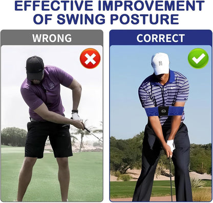 Golf Swing Training Aids, Golf Swing Trainer, Arm Band Trainer Value Pack, Golf Training Aids Professional Motion Posture Correction for Men Women Kids (Golf Swing Band-Blue)