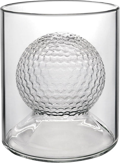Whisky Glasses, 160Ml/280Ml,  Borosilicate Glass Dual Use Golf Gifts for Men Golf Ball Whiskey Glasses Perfect for Home Bar Party