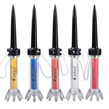 Improve Your Golf Game with the  5Pcs Magnetic Plastic Golf Tee Set - 360Degree Bounce