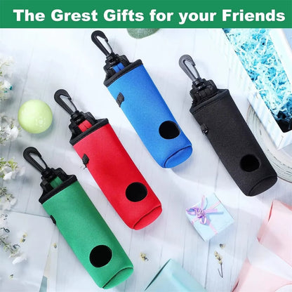 1Pc Golf Tee Holder, Golf Ball Carry Bag Pouch Golf Ball Holder Keychain Belt Clip, Golf Gifts Accessories