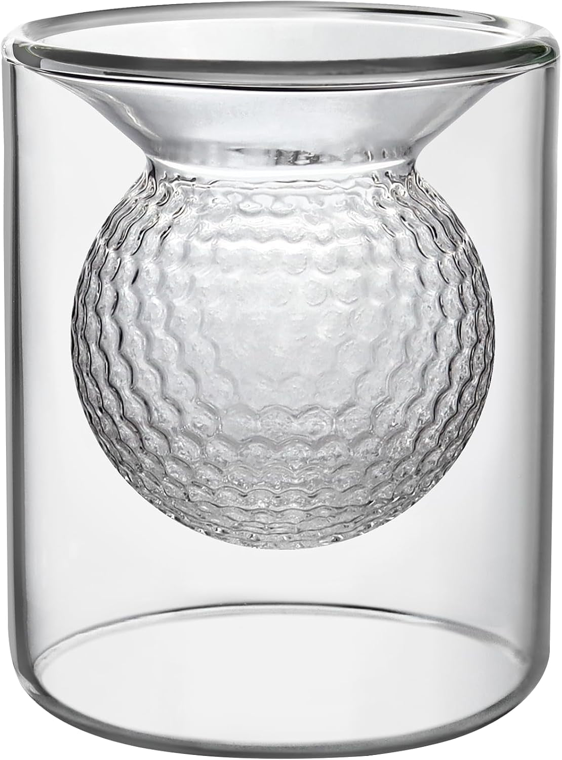 Whisky Glasses, 160Ml/280Ml,  Borosilicate Glass Dual Use Golf Gifts for Men Golf Ball Whiskey Glasses Perfect for Home Bar Party